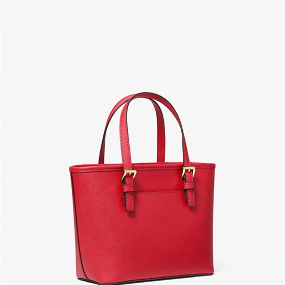 Jet Set Travel Extra-Small Saffiano Leather Top-Zip Tote Bag